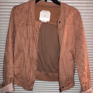 Anthropologie Hei Hei Bomber Jacket in Tan Color